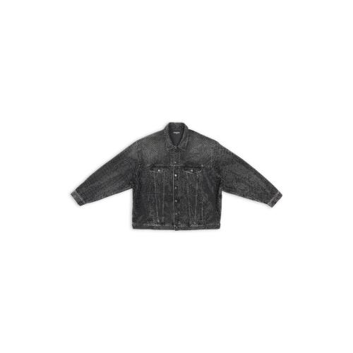  BALENCIAGA巴黎世家 22年秋冬 男士 夾克 large fit jacket with rhinestones 707036TMW361090