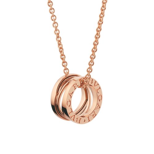 BVLGARI/寶格麗 B.zero1系列 18K金玫瑰金 鏤空項鏈 353795