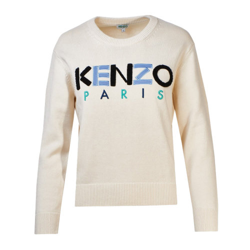 Kenzo 高田賢三  女裝 服裝 米白色棉質字母logo印花寬松 女士衛衣 FA52PU507808