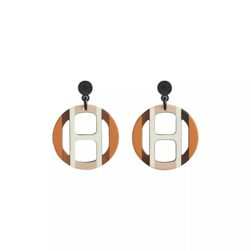  HERMES愛馬仕 22年秋冬 女士 耳環 Boucles doreilles H Equipe H057086FL01