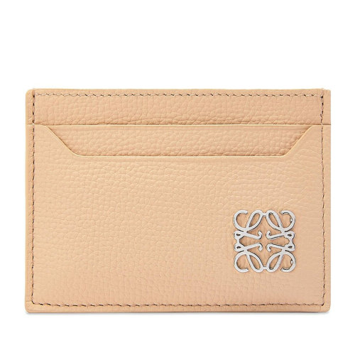 LOEWE/羅意威 22新款 女士裸色粒面小牛皮銀色徽標扣多卡槽錢夾卡夾C821075X01-7620