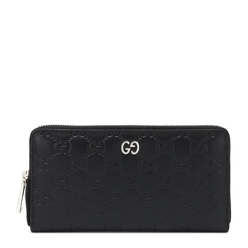GUCCI/古馳 Gucci Signature皮革全拉鏈式錢包 皮質 473928 CWC1N