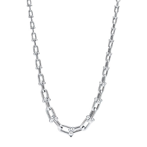 Tiffany & Co./蒂芙尼 Tiffany HardWear系列 18英寸長 Graduated純銀鏈環(huán)項(xiàng)鏈GRP09762