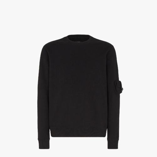  FENDI芬迪 22年秋冬 男士 衛(wèi)衣 黑色平紋布運動衫 FY1182AM7BF0QA1