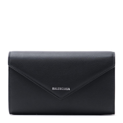 Balenciaga 巴黎世家  女士黑色牛皮信封包手拿包錢包