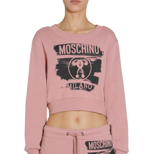 MOSCHINO/莫斯奇諾  女裝 服裝 圓領棉質圖案印花長袖 女衛衣  EA17105527