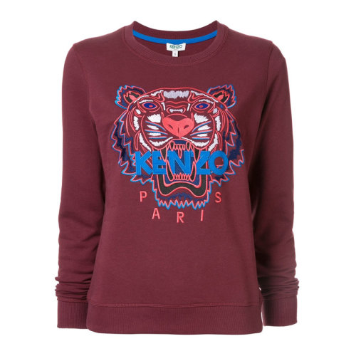 KENZO/高田賢三  女裝 服裝 棉質圓領虎頭logo刺繡長袖T恤衛衣運動衫 女衛衣