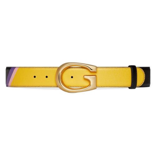  GUCCI古馳 22年秋冬 男士 G搭扣雙色調腰帶 709954 AAARB 8341