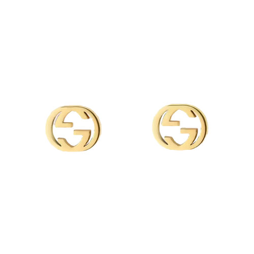 GUCCI/古馳 22春夏新款DoubleG系列 18K金黃金互扣式雙G黃金耳環662111J85008000