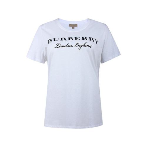  BURBERRY/博柏利 女士白色印花圓領短袖T恤 40612471