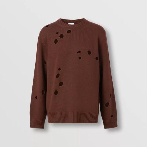  BURBERRY 22年秋冬 男士 鏤空設計羊毛針織衫 80560811
