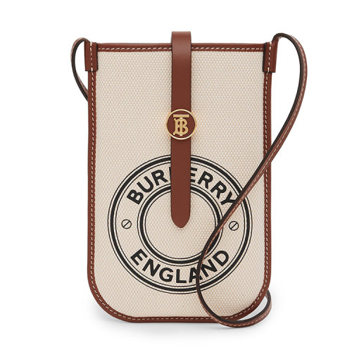 BURBERRY/博柏利 徽標圖案棉質帆布手機保護套（含背帶）80266091