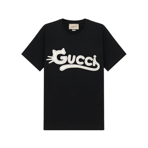 GUCCI/古馳 女士短袖T恤 女士棉質(zhì)寬松版圓領(lǐng)短袖T恤 615044 XJDGW