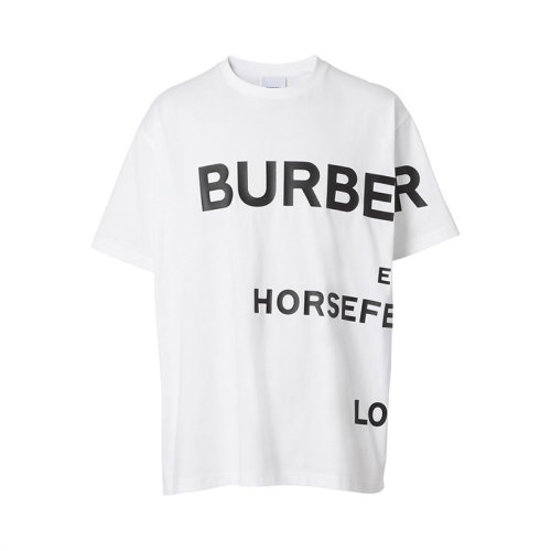 BURBERRY/博柏利 男士白色棉質(zhì)字母徽標印花裝飾圓領短袖上衣T恤  8040691