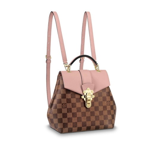 Louis Vuitton/路易威登  LV女包Damier Ebene格紋帆布與細粒紋牛皮 Magnolia雙肩包背包時尚休閑