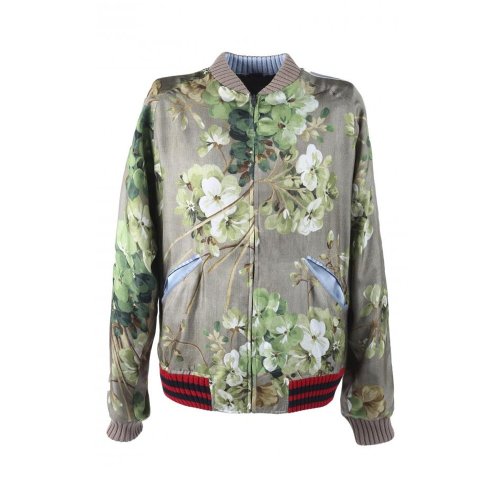 GUCCI/古馳 男士絲質(zhì)印花時(shí)尚休閑外套 男士夾克