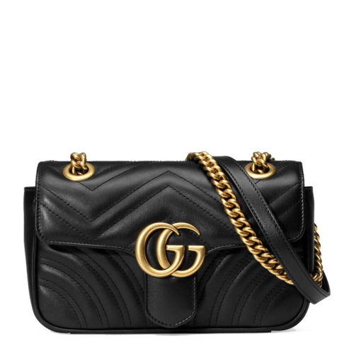 GUCCI/古馳 GG Marmont系列絎縫迷你手袋 皮質 單肩包 446744 DTDIT