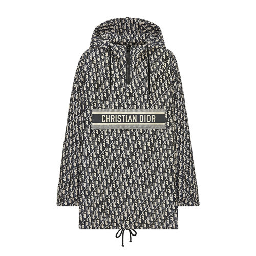 DIOR/迪奧 藍色和本色Dior斜紋提花工藝塔夫綢提花 女衛衣117C10A2970_X5803
