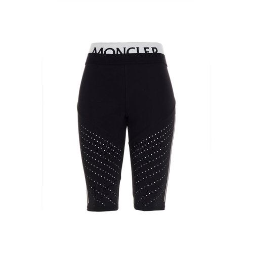 Moncler/蒙克萊  徽標帶 黑色女士錦綸打底褲 8H74410899A6999