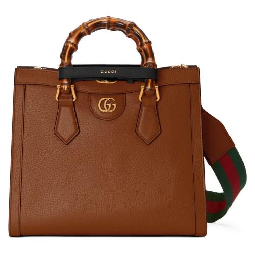 GUCCI古馳 22年秋冬 女士 Gucci Diana竹節(jié)小號托特包 702721 U3ZDT 2185