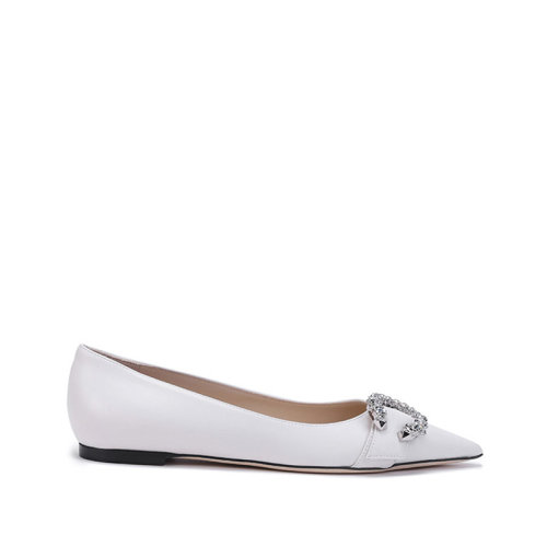 Jimmy Choo/周仰杰 女士羊皮尖頭平底鞋淺口鞋 SARESA FLAT AYU