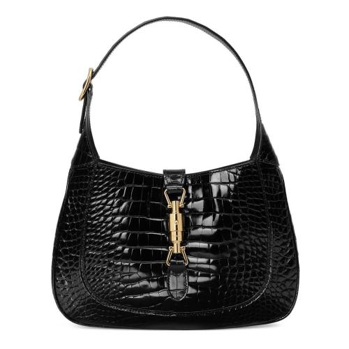  GUCCI古馳 22年春夏 女士 Jackie 1961系列鱷魚皮小號肩背包 636709 EV40G 1000