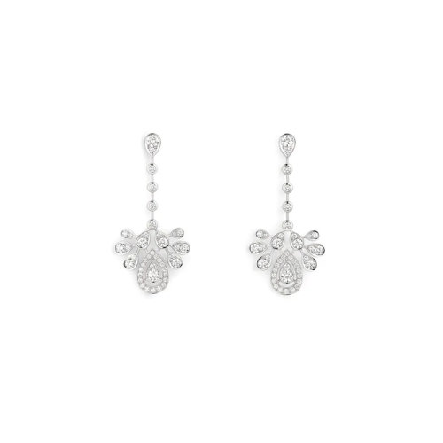 Chaumet/尚美  JOSéPHINE AIGRETTE IMPéRIALE系列 女士18k金白金多顆切割鉆石耳環083102