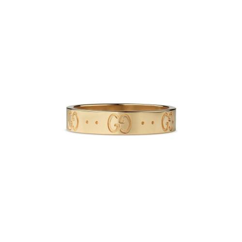  GUCCI古馳 22年秋冬 女士 Icon系列18K黃金窄版戒指 660070 J8500 8000