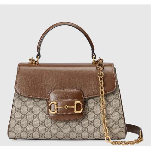  GUCCI古馳 22年秋冬 女士 Gucci Horsebit 1955系列中號(hào)手袋 702049 9AAAJ 8563