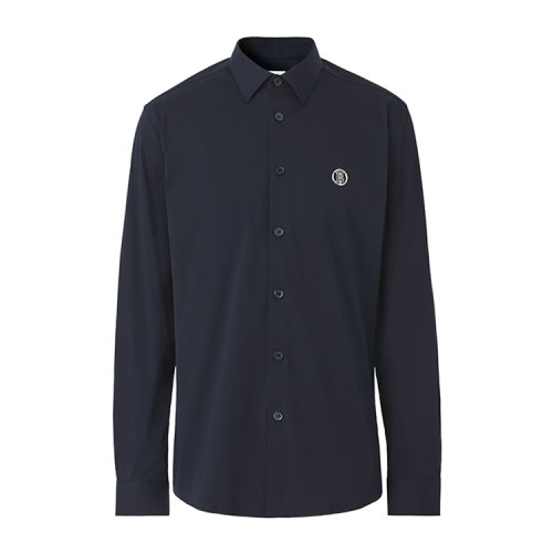 BURBERRY/博柏利 專屬標識圖案彈力棉質混紡襯衫 男士長袖襯衫 80428971