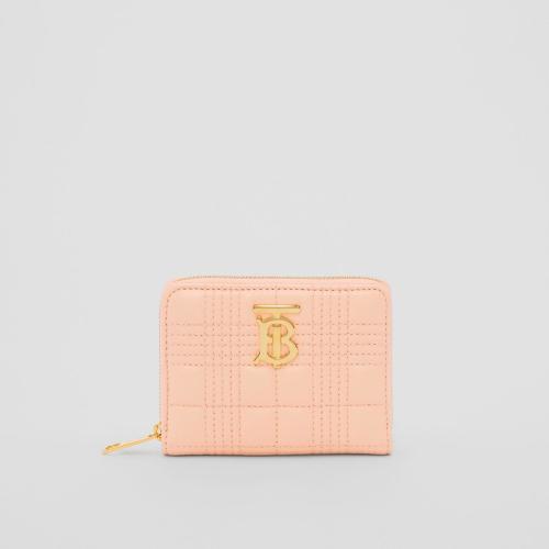  BURBERRY 22年秋冬 女士 Lola – 絎縫羔羊皮蘿納拉鏈錢夾 80561011