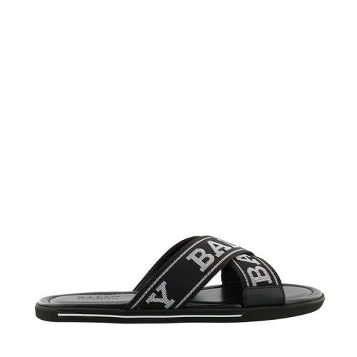 BALLY/巴利 男鞋 男士字母logo黑色經典時尚涼鞋涼拖 6221311