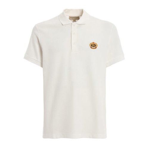  BURBERRY/博柏利 男士白色棉質短袖POLO衫 8003021 PLFSX