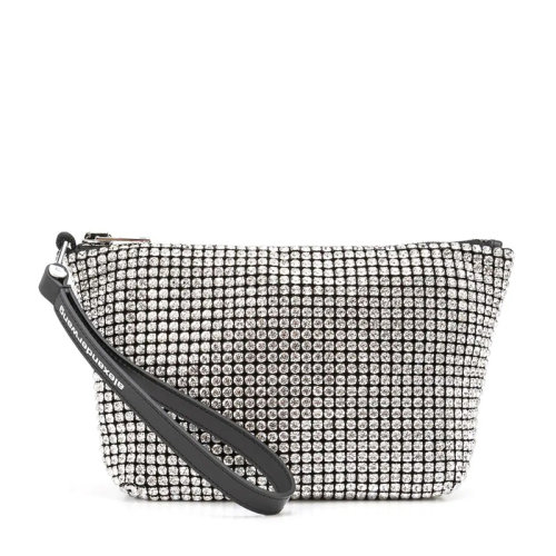 ALEXANDER WANG/亞歷山大.王 女士軟質水晶水鉆網眼裝飾手拿包