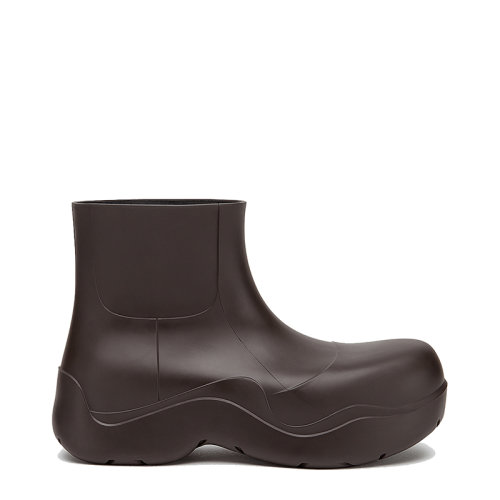 Bottega Veneta/葆蝶家 新款女士深棕色橡膠短靴 640045V00P02113