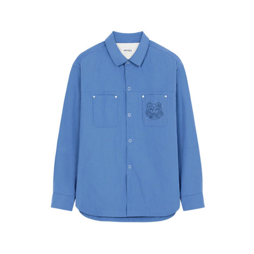 KENZO/高田賢三【22春夏新款】男士棉質長袖襯衫外套虎頭刺繡 5CH508 9CI