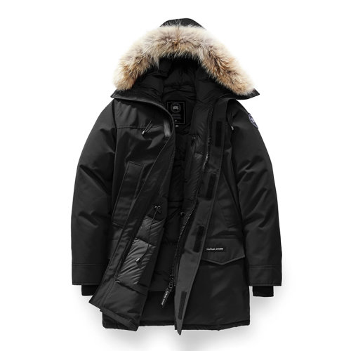 CANADA GOOSE/加拿大鵝    LANGFORD COUPE FUSION黑標系列 男士黑色連帽毛邊防風(fēng)派克大衣2062MBA-NOIR