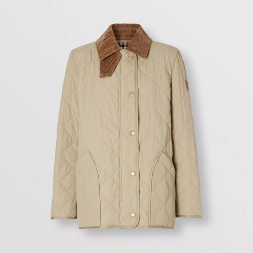  BURBERRY 22年秋冬 女士 菱形絎縫溫控谷倉夾克 80214681 預定商品1-3周發貨