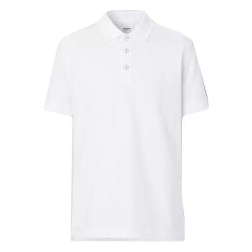BURBERRY/博柏利 經典款 男士白色棉質piqué短袖POLO衫80288721