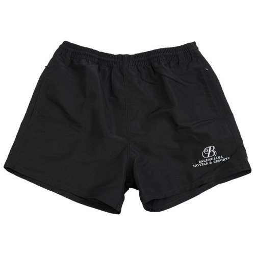  Balenciaga/巴黎世家 男士黑色滌綸短褲 657033-4A8B6-1000 PLFSX