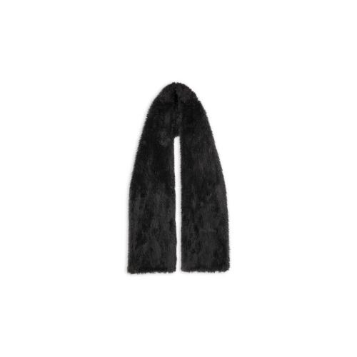 BALENCIAGA巴黎世家 22年秋冬 女士 圍巾 Hood Scarf in Black 719232443B21000