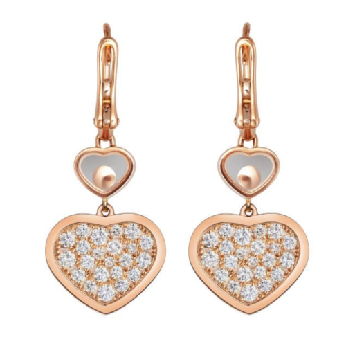 Chopard/蕭邦  女士經(jīng)典款快樂愛心系列18K金和鉆石耳環(huán) 837482-5009