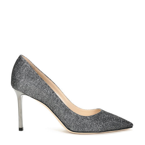 Jimmy Choo/周仰杰 女士閃光面料尖頭高跟鞋 ROMY 85 LAG