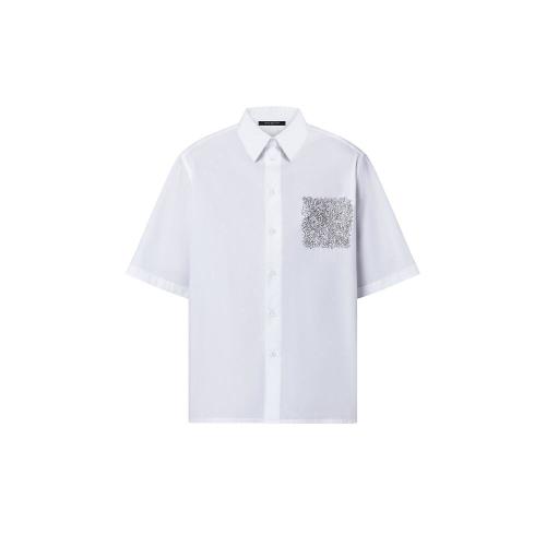 LV路易威登 22年秋冬 男士 短袖襯衫 LVSE 刺繡短袖襯衫 1AA5GA 1AA5G7 1AA5G9 1AA5G8 1AA5GB