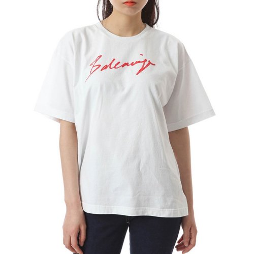  Balenciaga/巴黎世家 女士白色棉質短袖T恤 583212 TFV63 9783 PLFSX