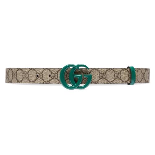  GUCCI古馳 22年秋冬 男士 雙G帶扣窄版腰帶 414516 HUH4V 9775