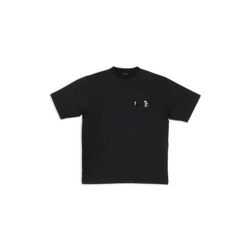  BALENCIAGA巴黎世家 22年秋冬 男士 短袖T恤 GAFFER廓形T恤 641675TNVG11089