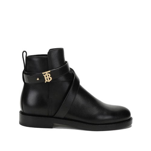 BURBERRY/博柏利 女款牛皮革TB標識搭扣靴子短靴及踝靴 80423701