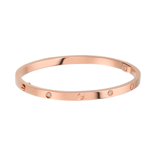 CARTIER/卡地亞 經典LOVE系列 18K金玫瑰金6鉆LOVE手鐲 B6047617