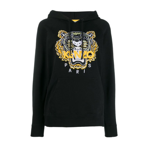 KENZO/高田賢三  棉質經典虎頭LOGO圖案時尚連帽長袖運動衫女衛衣
